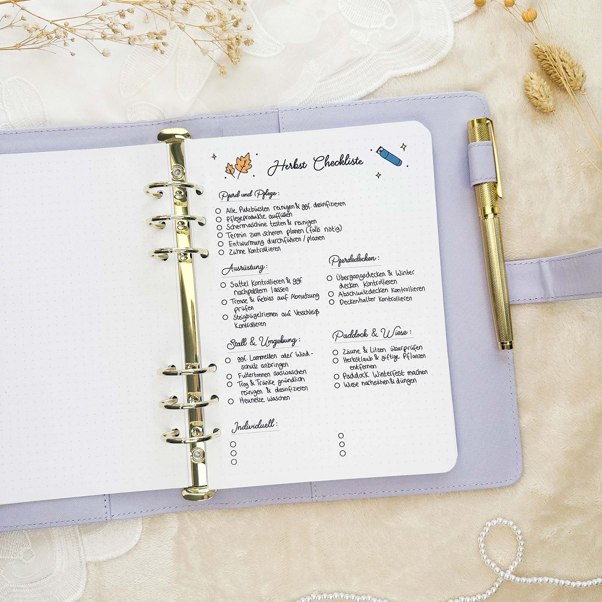 Herbst Checkliste