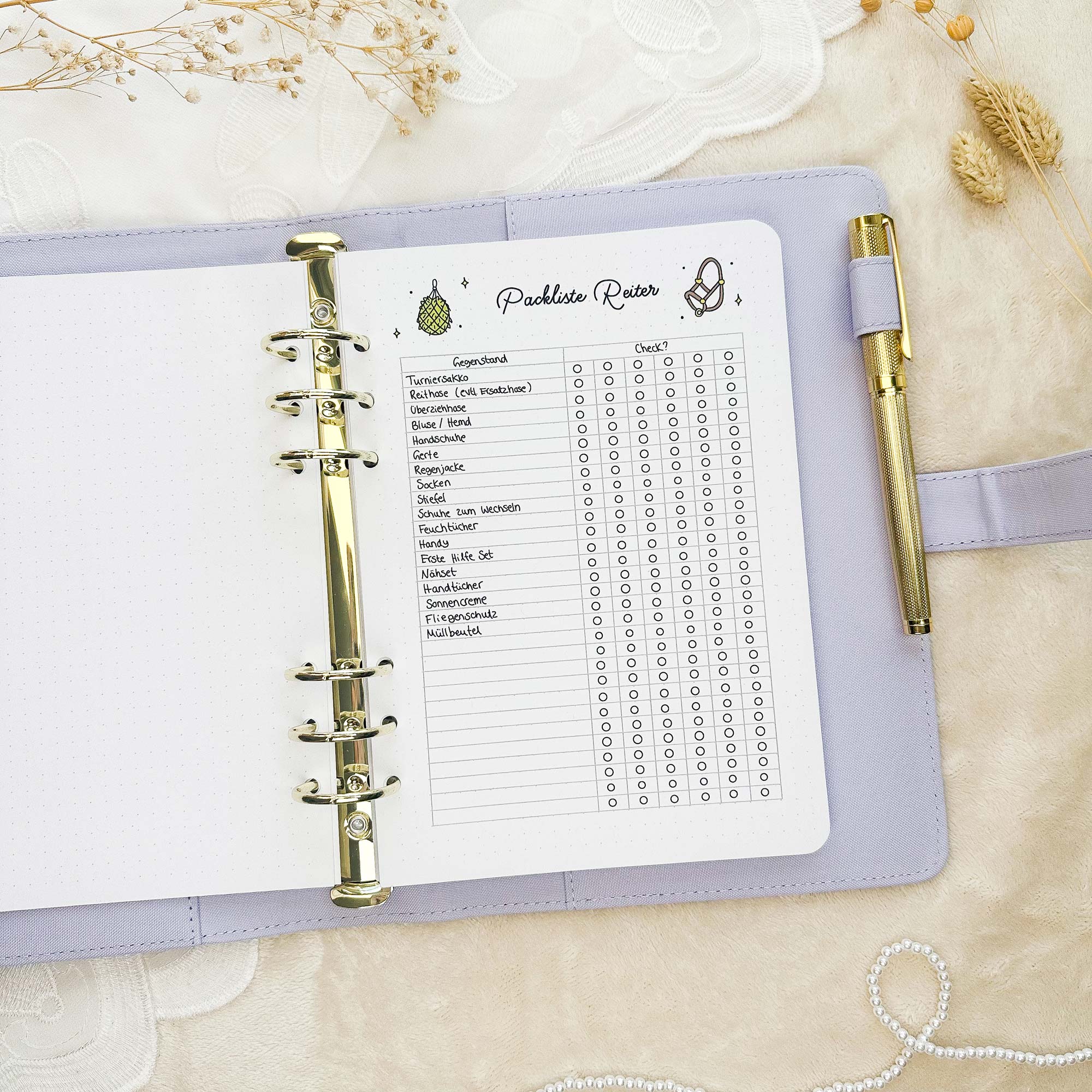 Packliste Reiter