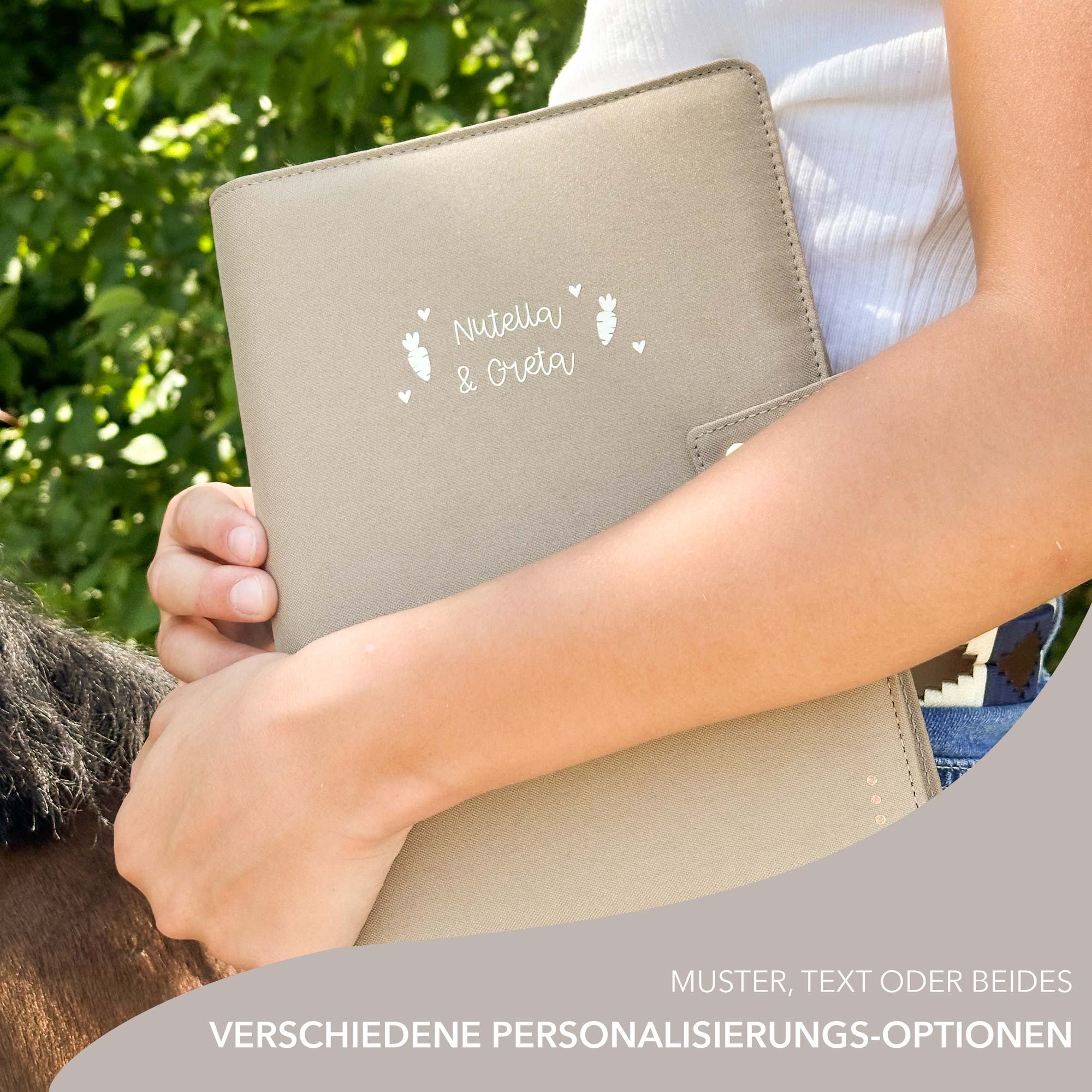 Ringbuch Cover -  Leinen - Rosa